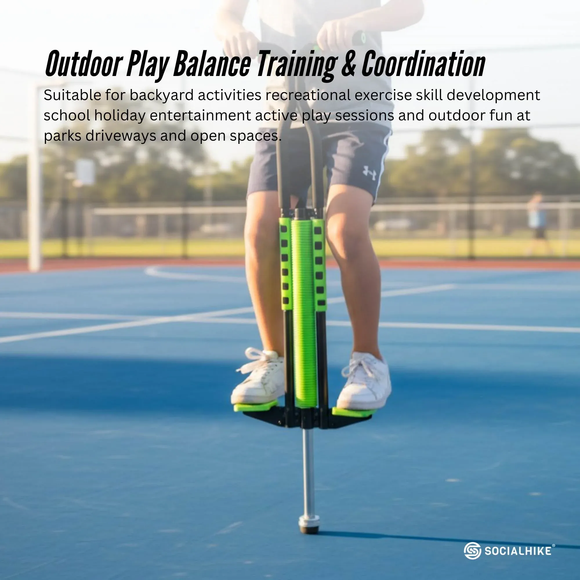 Social Hike Green Pogo Stick - Kids Jumping Jackhammer Exercise Hopper Toy โ image 6
