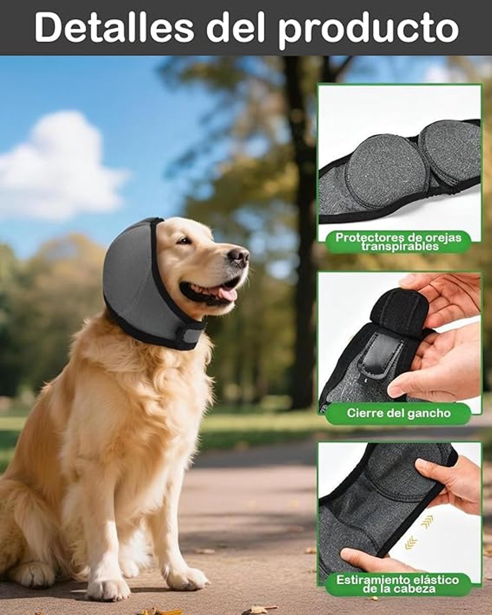 Dog Earmuffs - Noise-dampening Earmuffs - Comfortable Headband - Shockproof - Lightning Protection - Waterproof - L — image 2