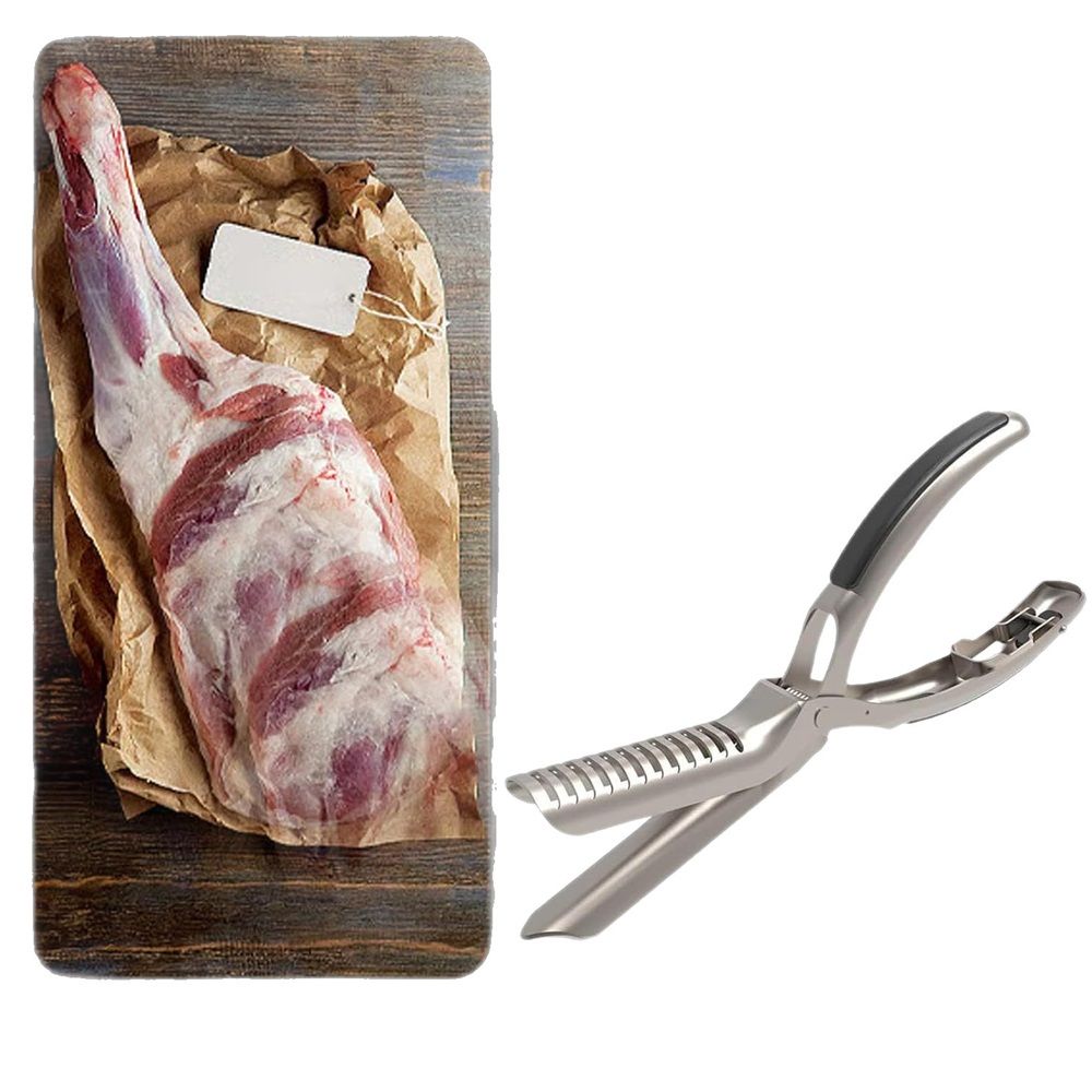 Stainless Steel Rib Skinner & Rib Membrane Remover for BBQ Enthusiasts and Chefs! With Arc Clamp & Non-Slip Grip, Effortlessly Remove Rib Membranes for Perfect — image 3