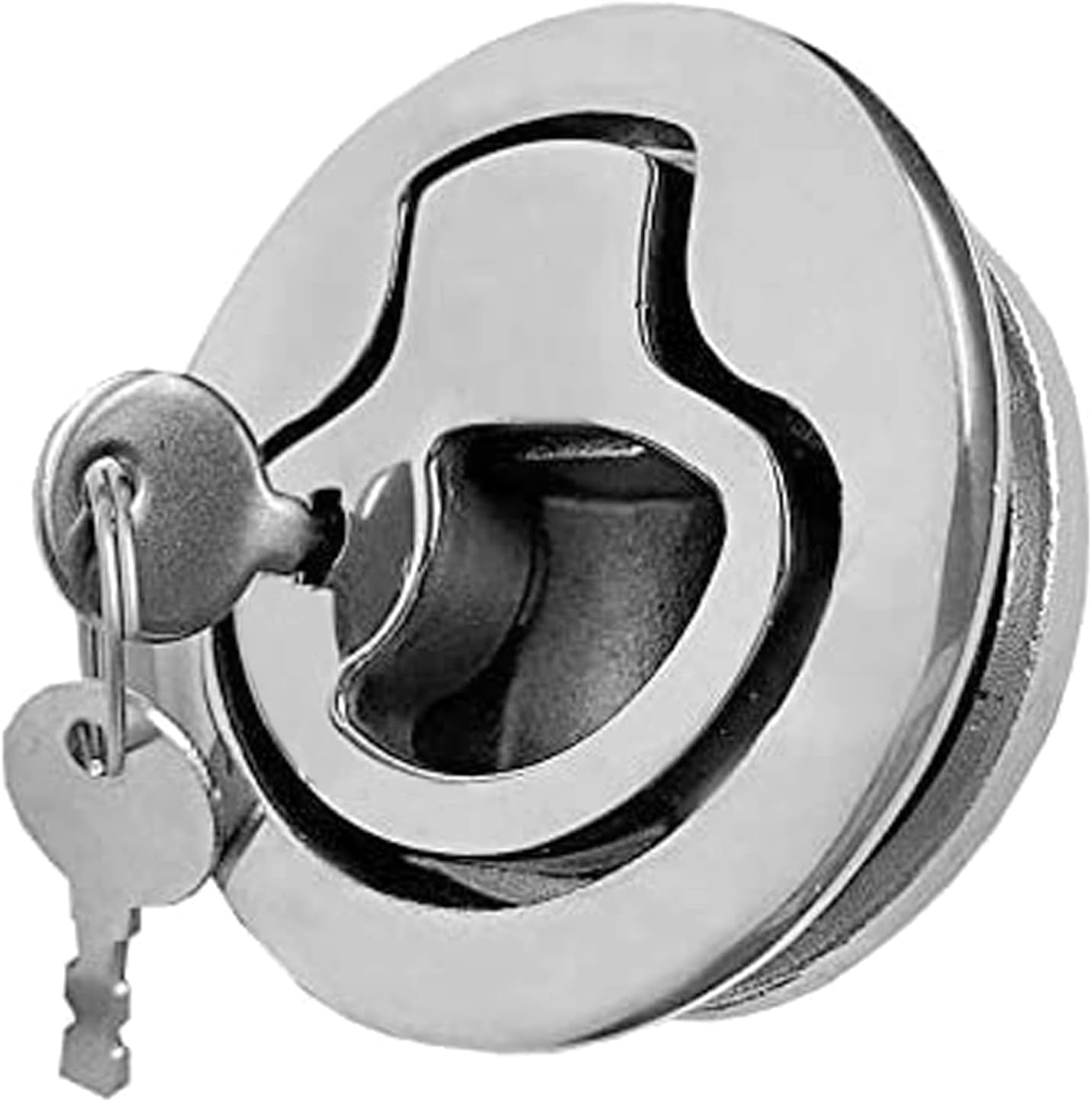 Boat Latches Stainless Steel 2", Latch Hatch Round Pull Marine Flush Locking Lift Handle Deck