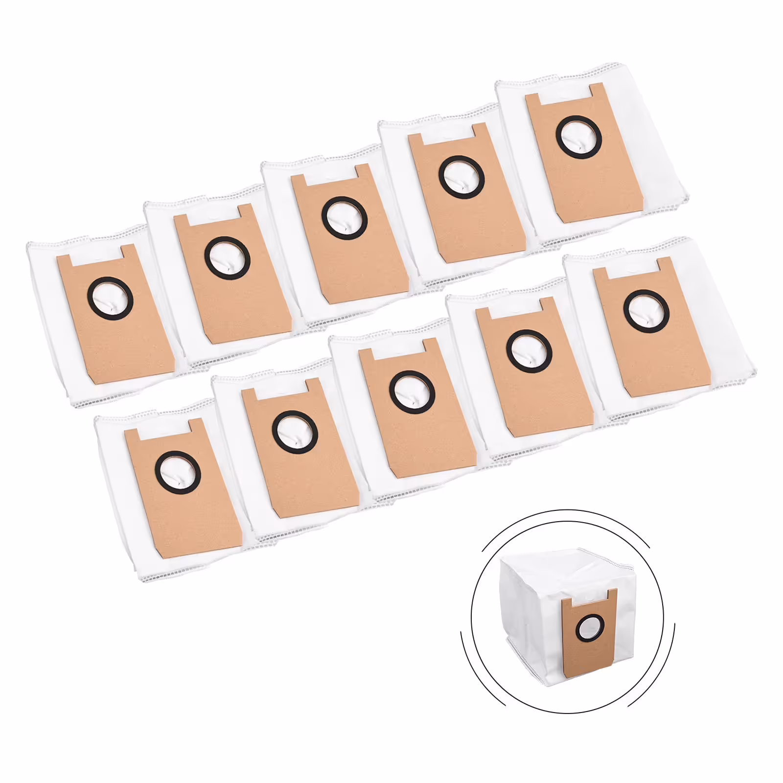 10 PACK Dust Bags For AIRROBO T20 T20+ Vacuum Cleaner Replacement Robot Sweeper Spare Part Accessories For Floor Cleaning Smile Home