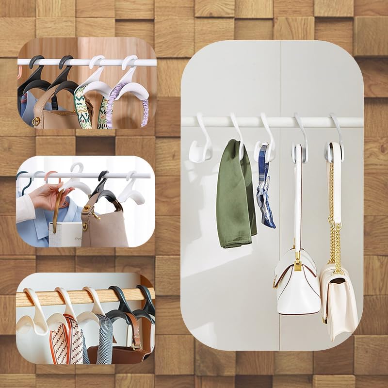 12 Pack Multi-functional Grey Clothes Hangers Space Saving Wardrobe Organisers — image 4