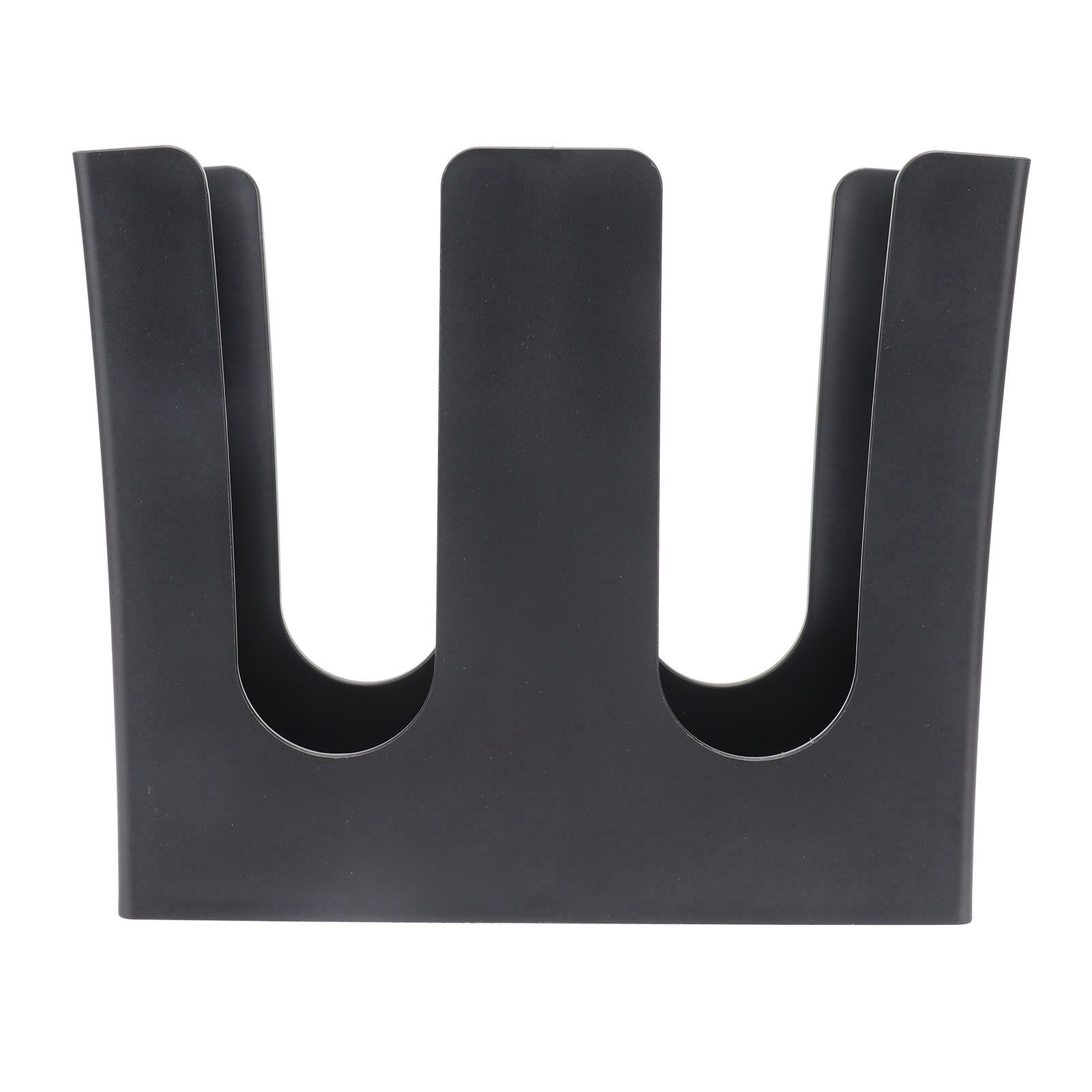 Cup and Lid Holder Plastic Straight 2 Compartments Black Paper Cup Holder Organizer for Disposable Cup Tea Shop — image 4