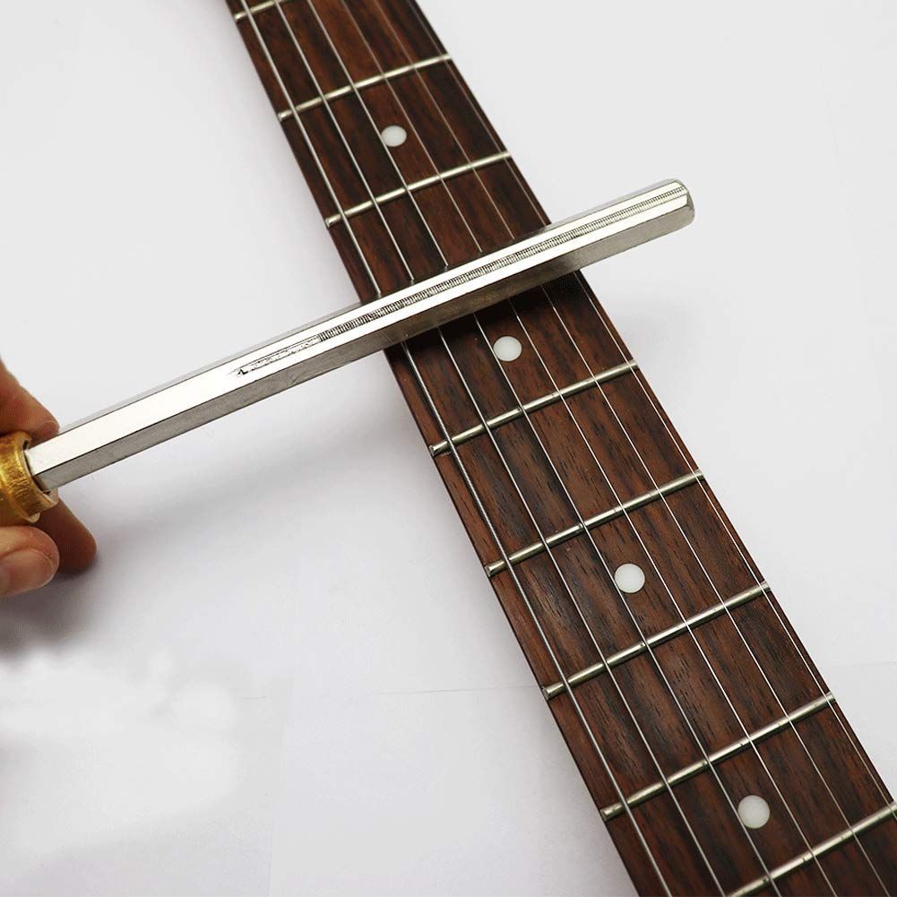 Guitar Repair and Musician Tools, Three sided File Polishing Set Hexagonal File+Gasket Guitar Bass Repair Instrument Tool — image 3