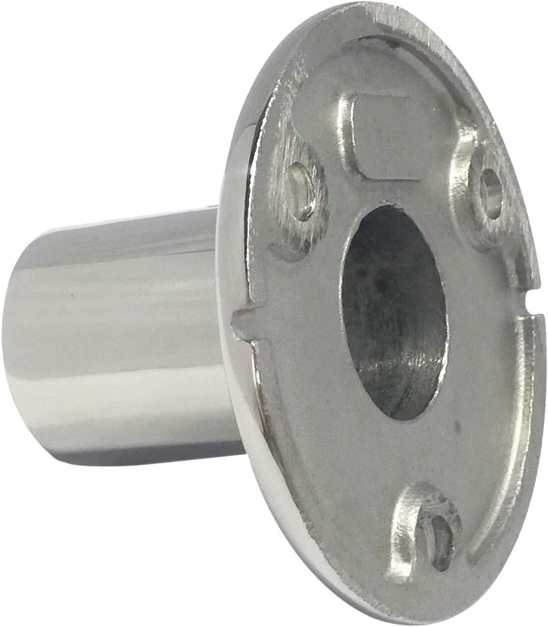 Stainless Steel Boat Round Base Handrail Fittings 90 Degree 1" — image 3