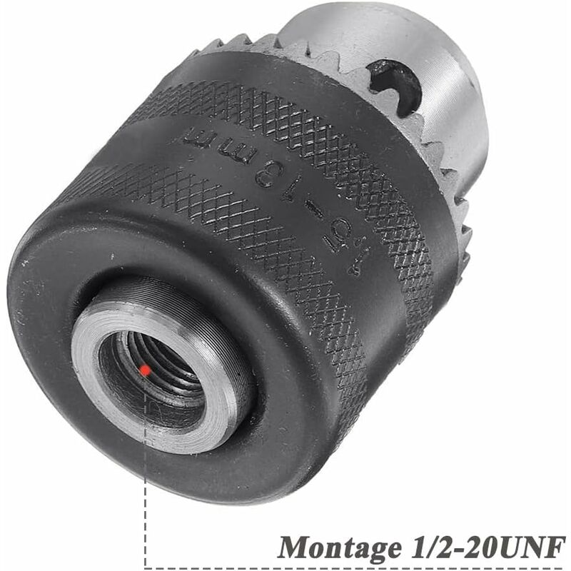 1.5-10Mm 6.35Mm Hex Shank Quick Change Drill Chuck Adapter, 1/2-20Unf Drill Chuck Converter With Chuck Key For Electric — image 2