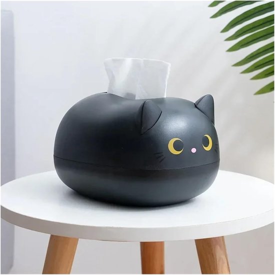 Tissue Box - Tissue Box Organizer with Cat Print - Napkin Holder for the Living Room - Tissue Box for the Kitchen - Toilet Paper Holder for the Bathroom