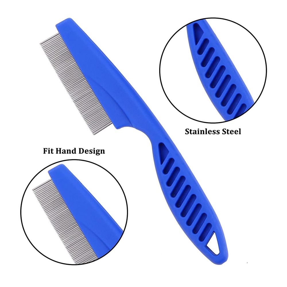 Thereisno 6 Pieces Set Pet Lice Combs Dog Grooming Flea Comb for Cat Tear Stain Comb for Removal Dandruff Hair Stain โ image 3