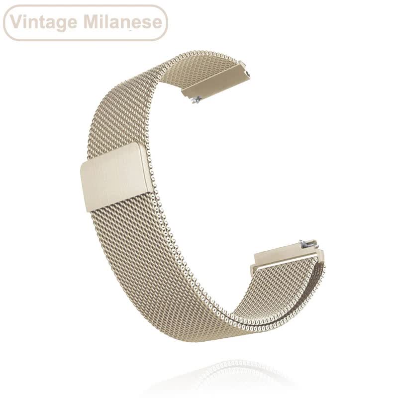 18mm 20mm 22mm Metal Bracelet for Garmin Vivoactive 3 4 4s Watch Band Venu 2 2s SQ Forerunner 645 Bracelet Silicone Loop Nylon Wrist Metal Vintage For