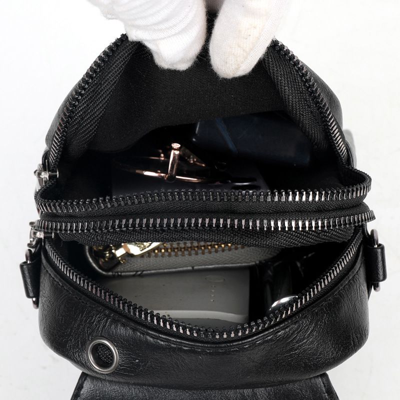 Small PU Leather Phone Purse for Women Crossbody Bags Cute Tote Handbag Multi-pockets Shoulder Bags — image 2