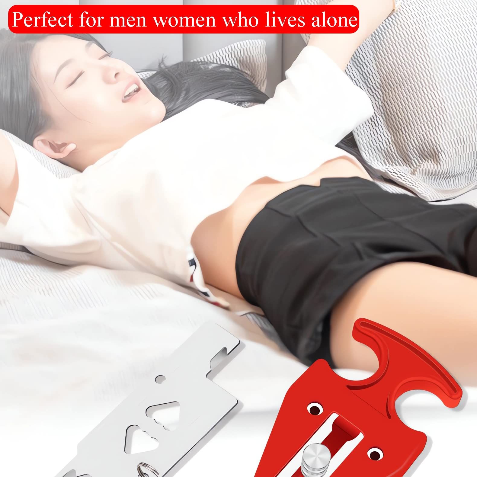 Portable Door Lock for Hotel Home Apartment, Door Blocker Security No Drill Door Lock for Privacy and Safety Portable Safety Locks โ image 5