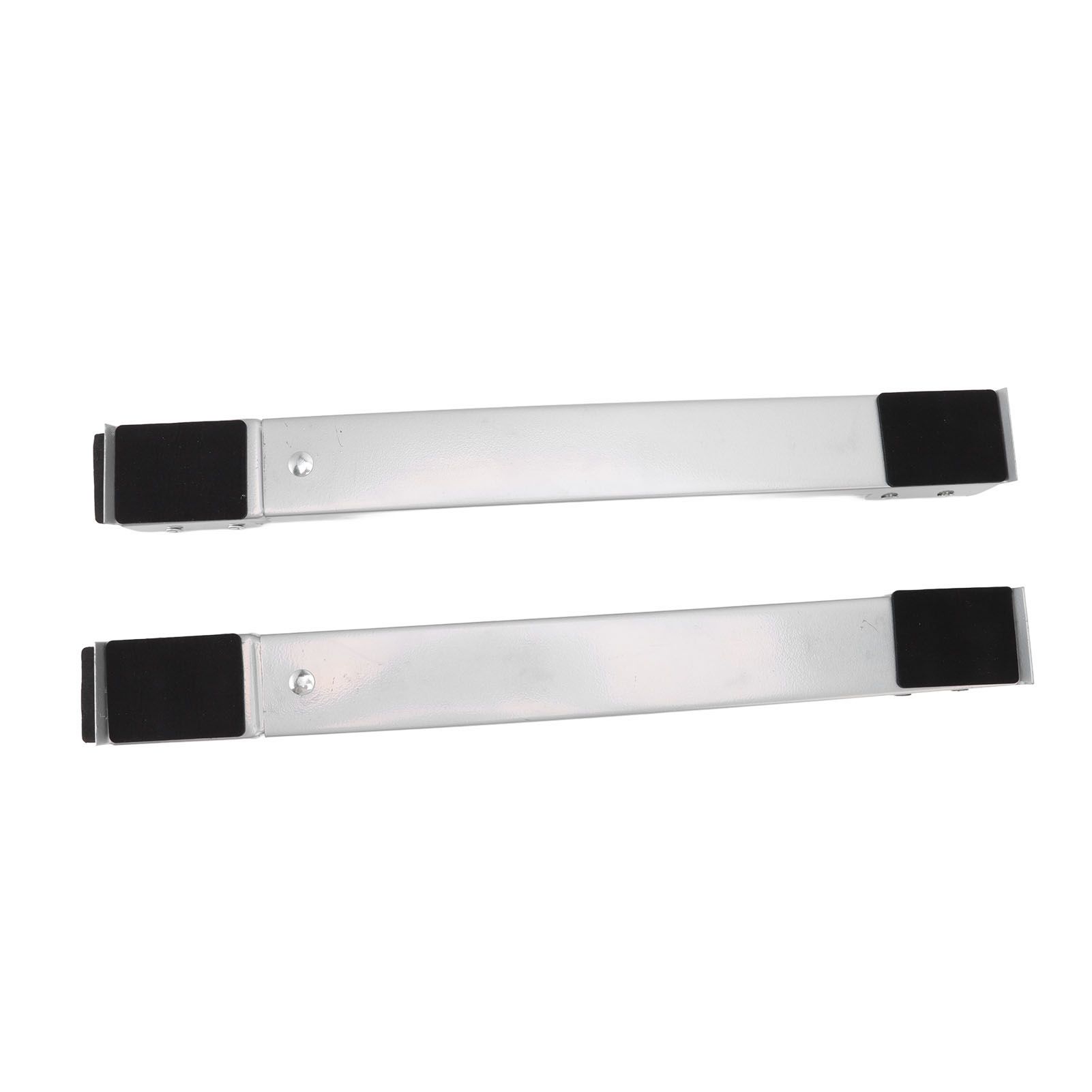 2 Sets Mobile Roller Bracket Furniture Raised Base Moving Wheels for Refrigerator Washing Machine Silver โ image 4
