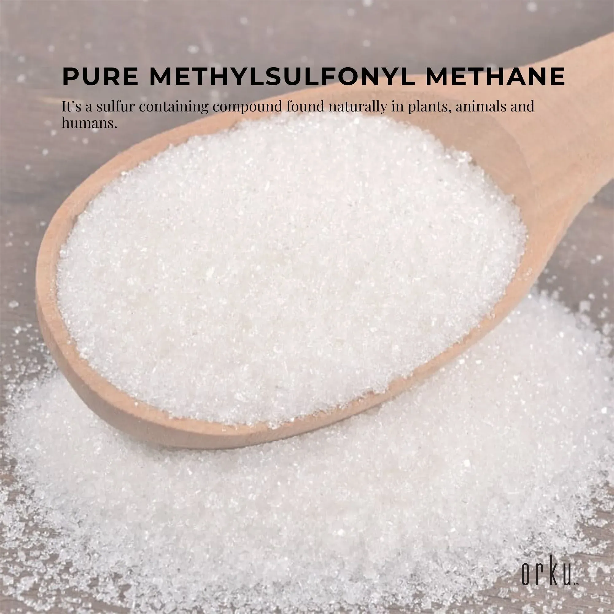 Orku 5Kg MSM Powder or Crystals - 99.9% Pure USP Grade Methylsulfonylmethane β image 6