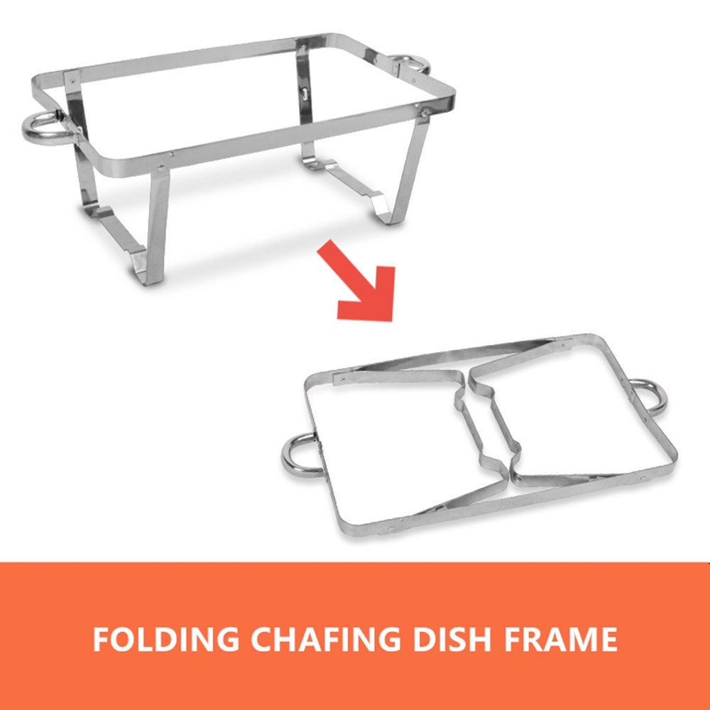 9L Chafing Dish Set Buffet Pan Bain Marie Bow Stainless Steel Food Warmer(2*4.5L) โ image 2