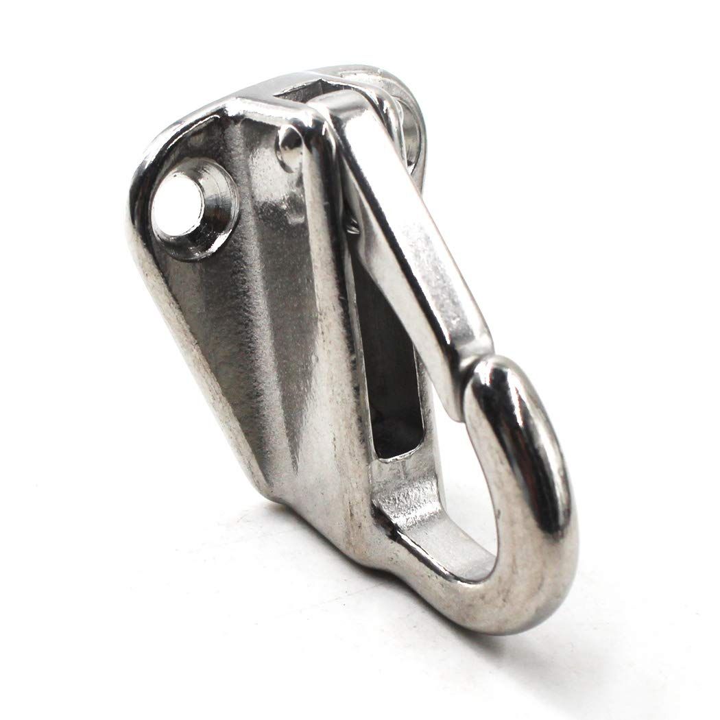 Spring Snap Attach Rope Hook, SS 316 Fender Spring Fending Hook Marine Clothes Boat Hardware (4pcs) โ image 2