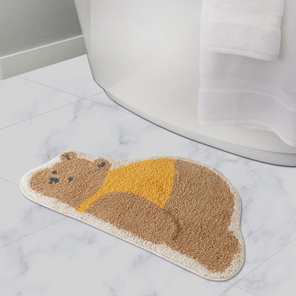 Thick Extra Soft Plush Absorbent Durable Rubber Backing Non Slip Bathroom Rugs, Bath mat Machine Washable, Bathroom Rug 24x17in