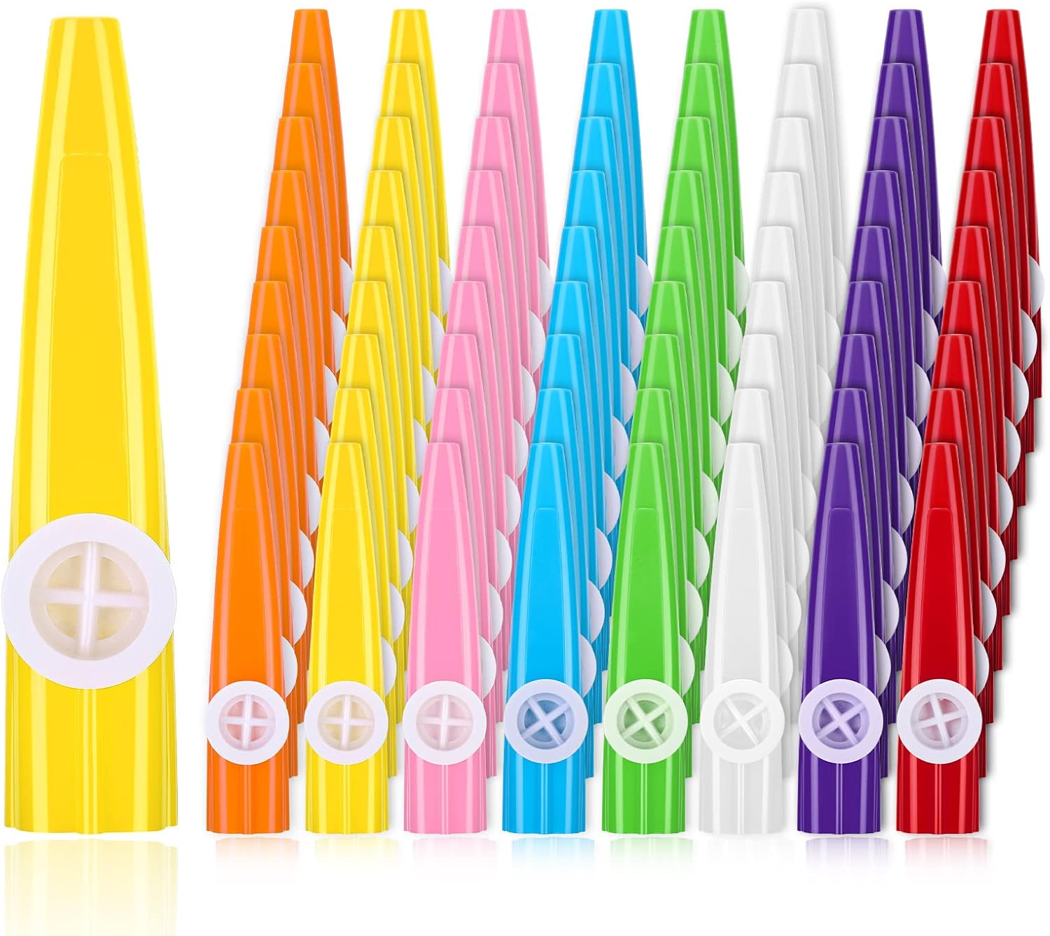 72 Pcs 8 Colors Plastic Kazoos Bulk Kazoo Musical Instruments for Party Favors Music Classroom and Events Gifts Bag Fillers Teacher Prizes Birthday Anniversary