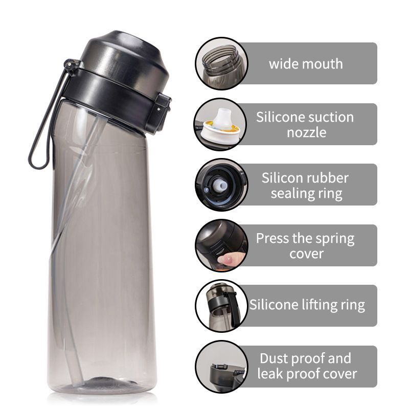 Transparent black 0 Sugar 0 Calorie Scented Water Bottle — image 2