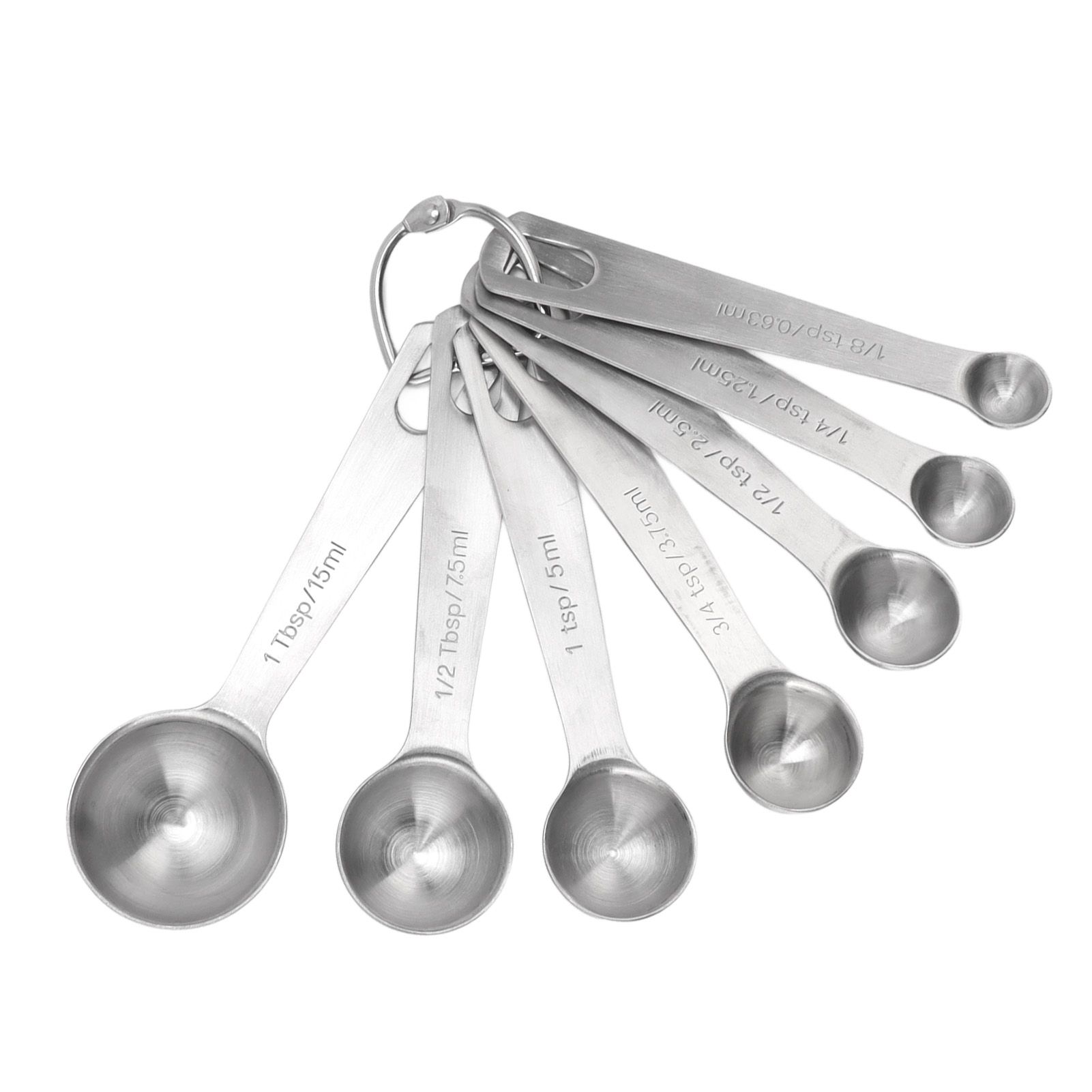 7 PCS Stainless Steel Measuring Spoons Set Small Measuring Teaspoons Baking Tool for Dry Or Liquid — image 6