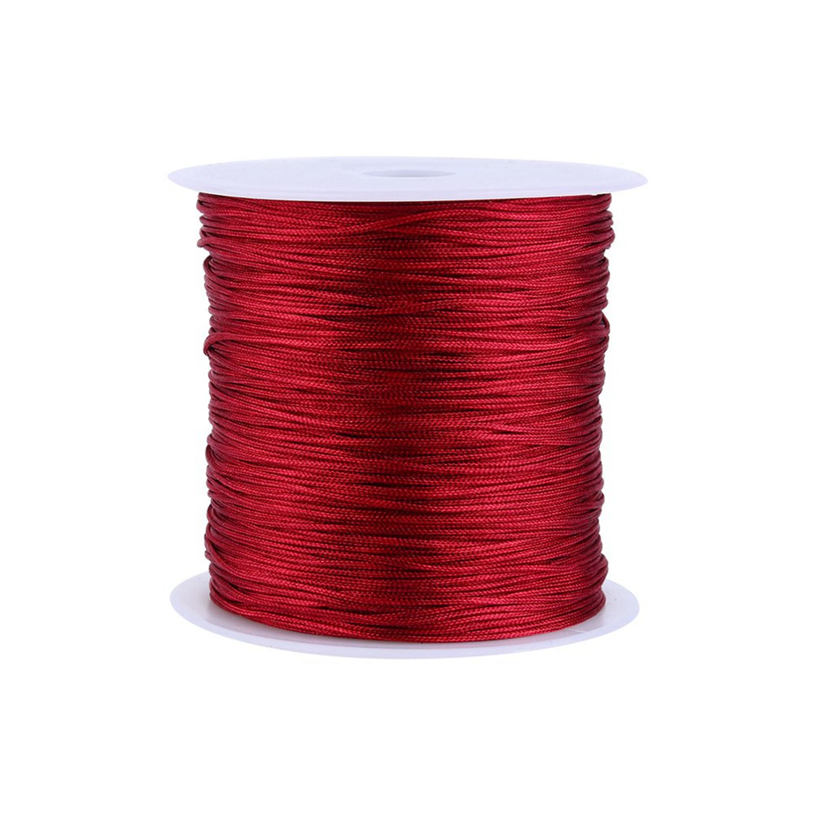 100M X 0.8mm Nylon Chinese Knot Cord Rattail Macrame Thread String Burgundy