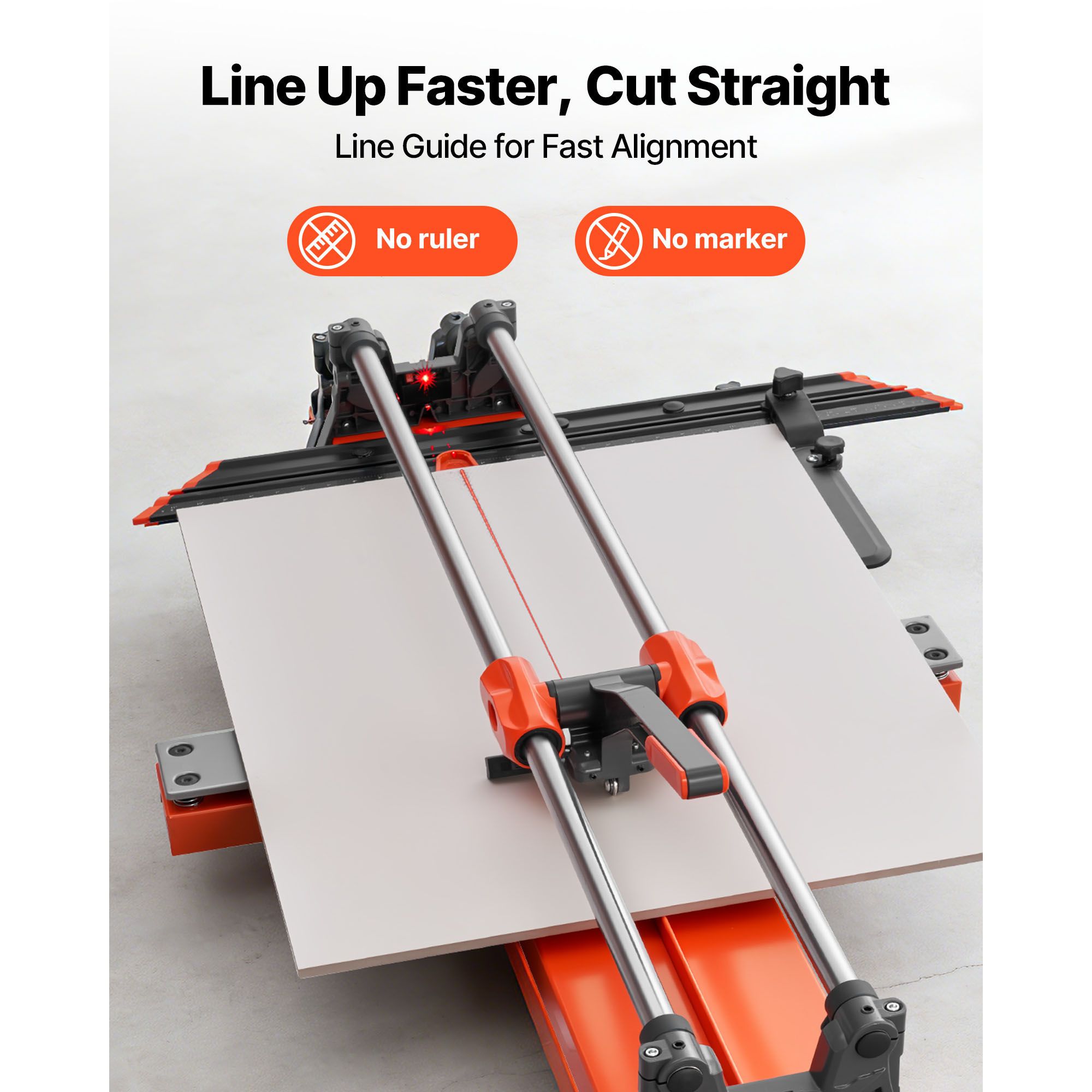 1000 mm Manual Tile Cutter, Upgraded Sliding Head Cutting Tool with Spring-Loaded Base, Angle Fence, Tungsten Carbide Cutting Wheel, Alignment Guide, for DIY — image 6