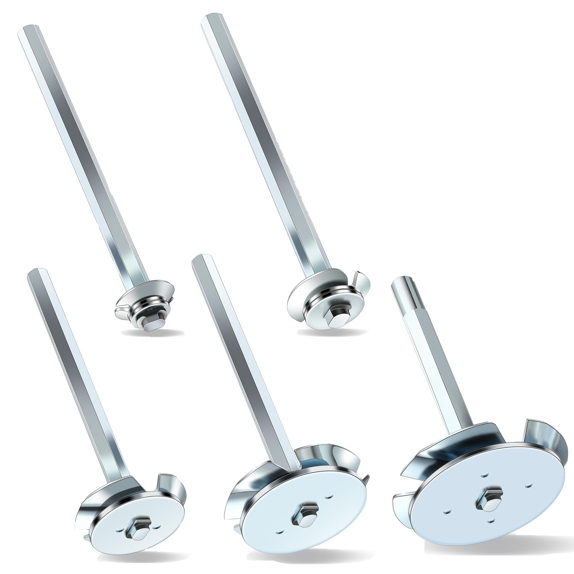 5 Pcs PVC Fitting Socket Saver Set with 1/2 Inch, 3/4 Inch, 1-1/2 Inch, 2 Inch, 3 Inch Head, PVC Pipe Reamer Cutter, Fits 1/2"