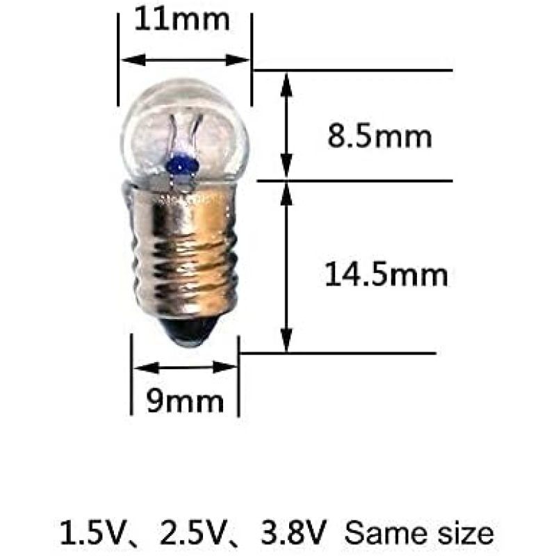 50pcs E10 Mini Light Bulbs 2.5V 0.3A Physical Electrical Experiment Screw Base Indicator Light Incandescent Bulb Old-Fashioned โ image 4