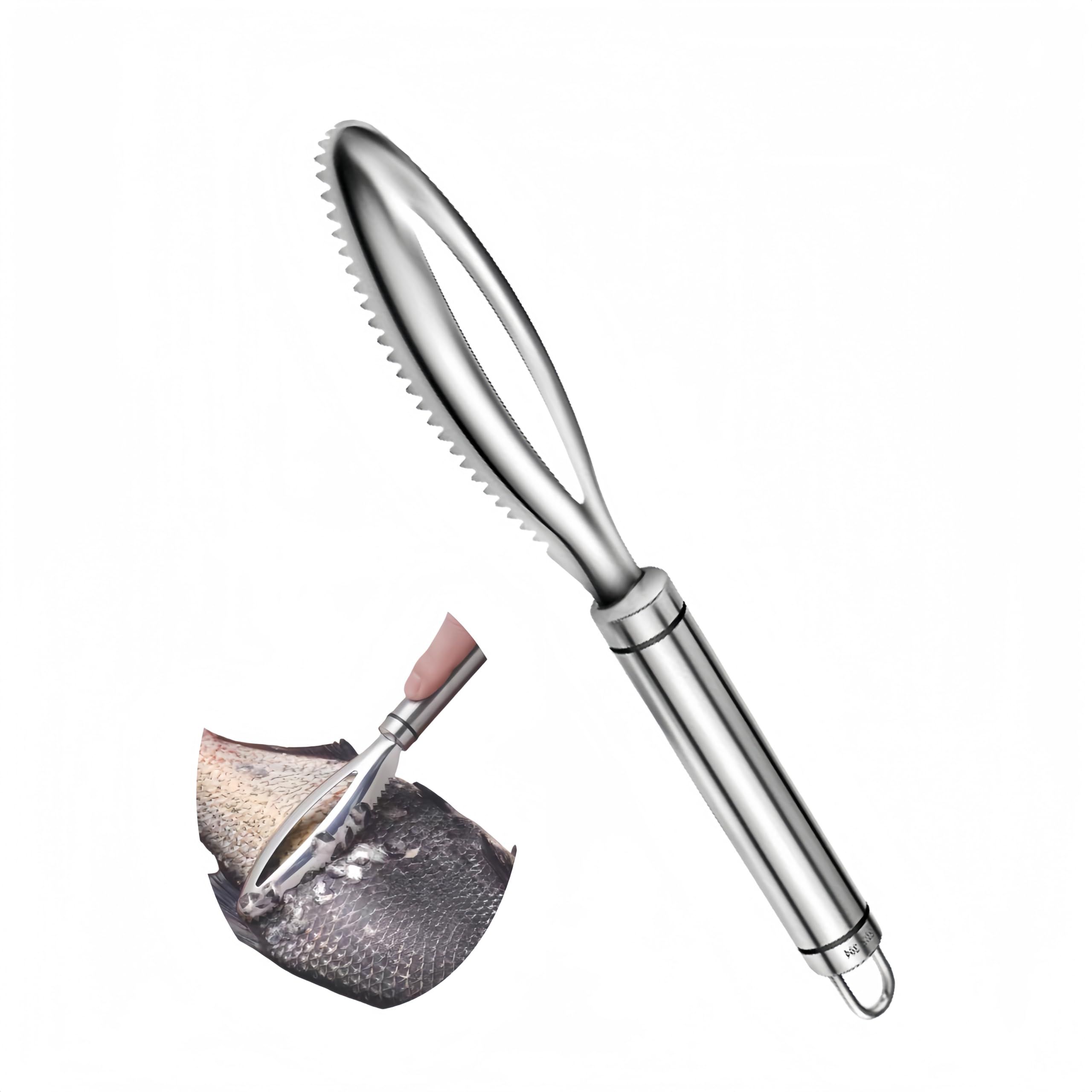 Fish Scale Remover, Stainless Steel Fish Scaler Easy Use Fish Descaler Tool,Fish Scaler Remover Lung Remover for Family Kitchen,Easy to Clean Kitchen Tool 2pcs โ image 3