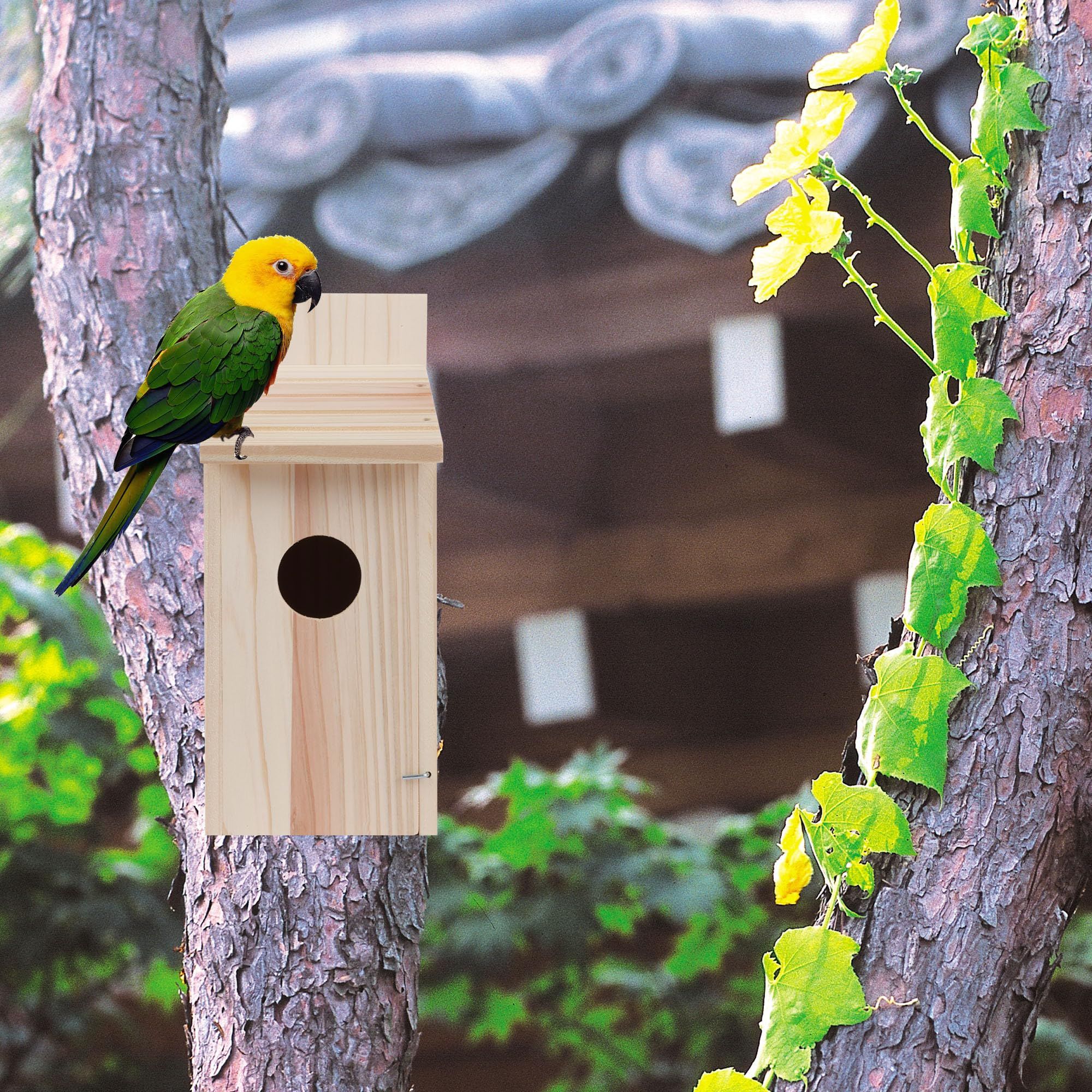 outdoor countryside decoration bird house — image 4