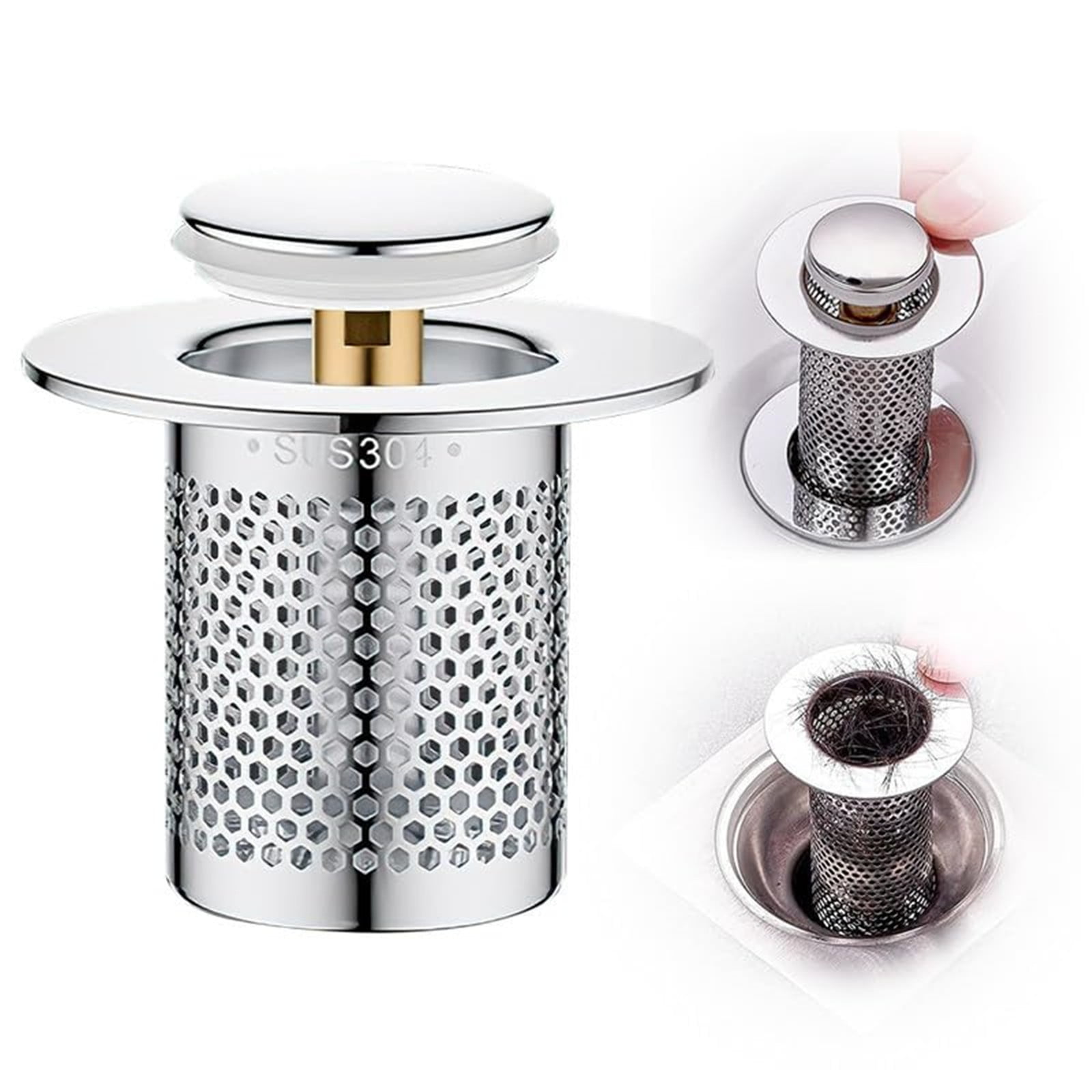 Drain Rack, Stainless Steel Floor Drain Filter 2025 New Bathtub Sink Strainer Up Sink Filter Rustproof Sink Strainer Bathroom Sink Strainer for Kitchen Bathtub โ image 2