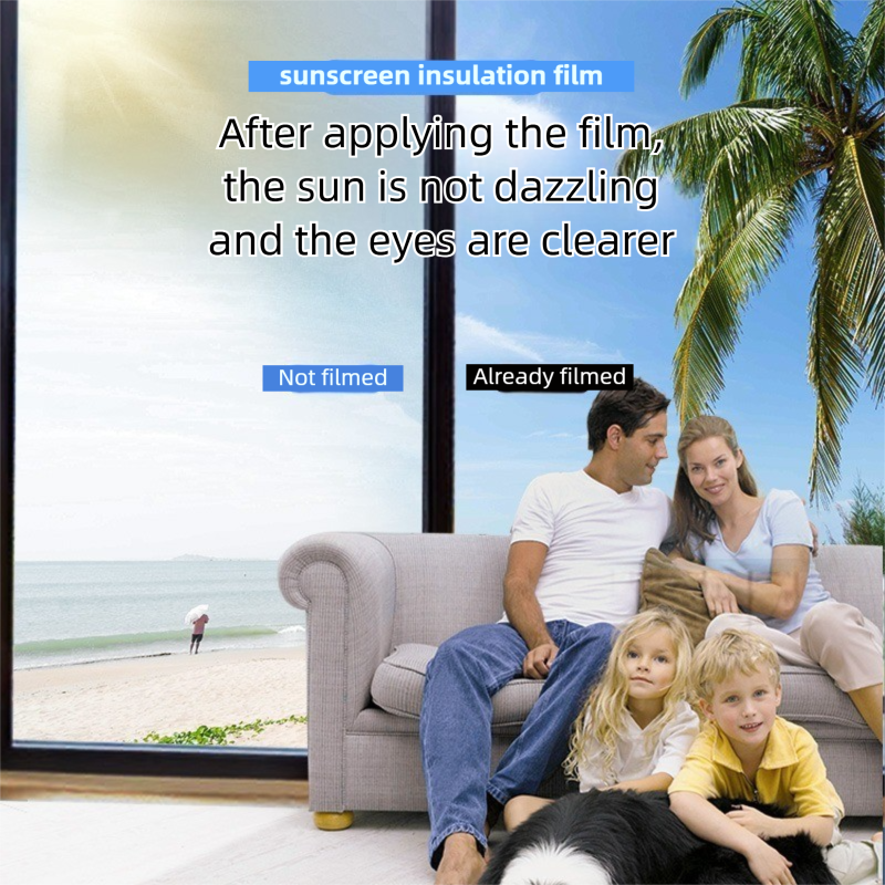 Premium 6-Layer Aurora Blue Window Film for Home/Office – Reflective One-Way Privacy, 50cm x 2m One Roll, UPF 50+ UV Block,With Full Install Tools — image 2