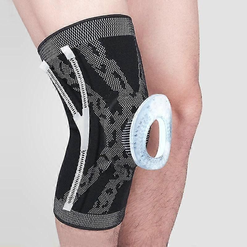 Patella Knee Support Brace with Silicone Support Anti-Slip Sports Knee Sleeve for Basketball Running Cycling Gym 2XL โ image 3