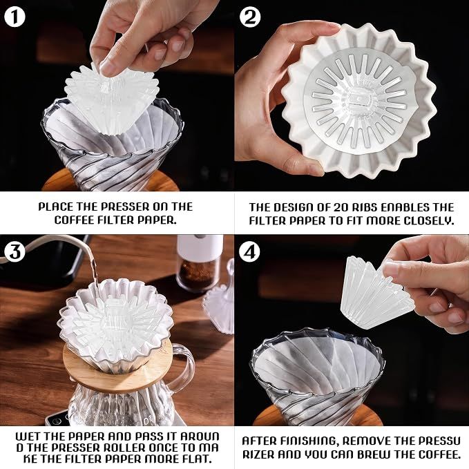 2-in-1 Convertible Style Coffee Filter Shape Fixed Tool For V60 & Basket Pour Over Coffee Filter Paper Assistant – Convenient and Efficient Accessory for — image 5