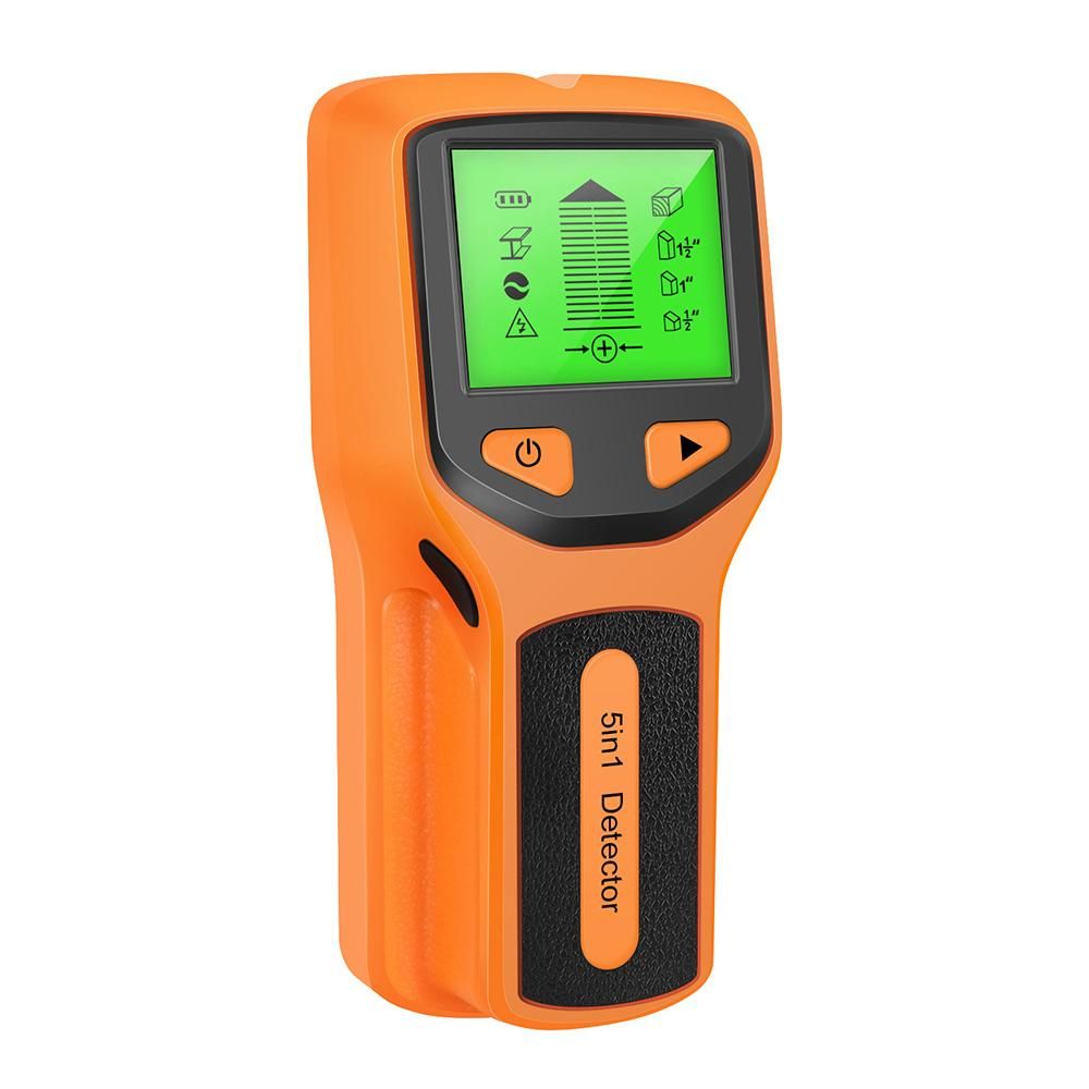 5 in 1 Stud Finder Wall Scanner with 5 Modes and LCD Display Electronic Stud Sensor for Home - Orange