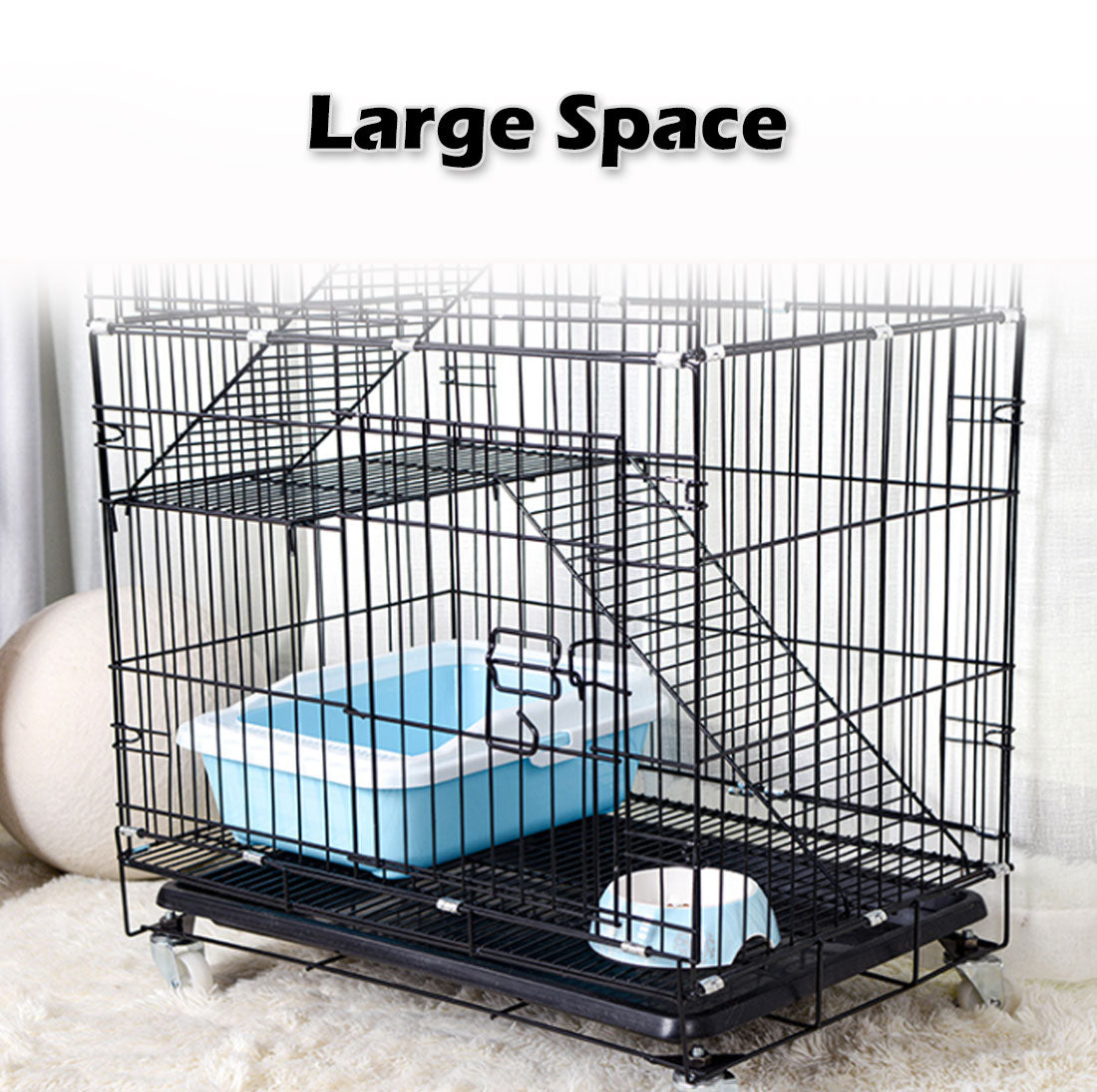 3 Level Rabbit Bird Cage Ferret Parrot Aviary Cat Rat Aviary Budgie Hamster Pet Cages Castor XL โ image 4