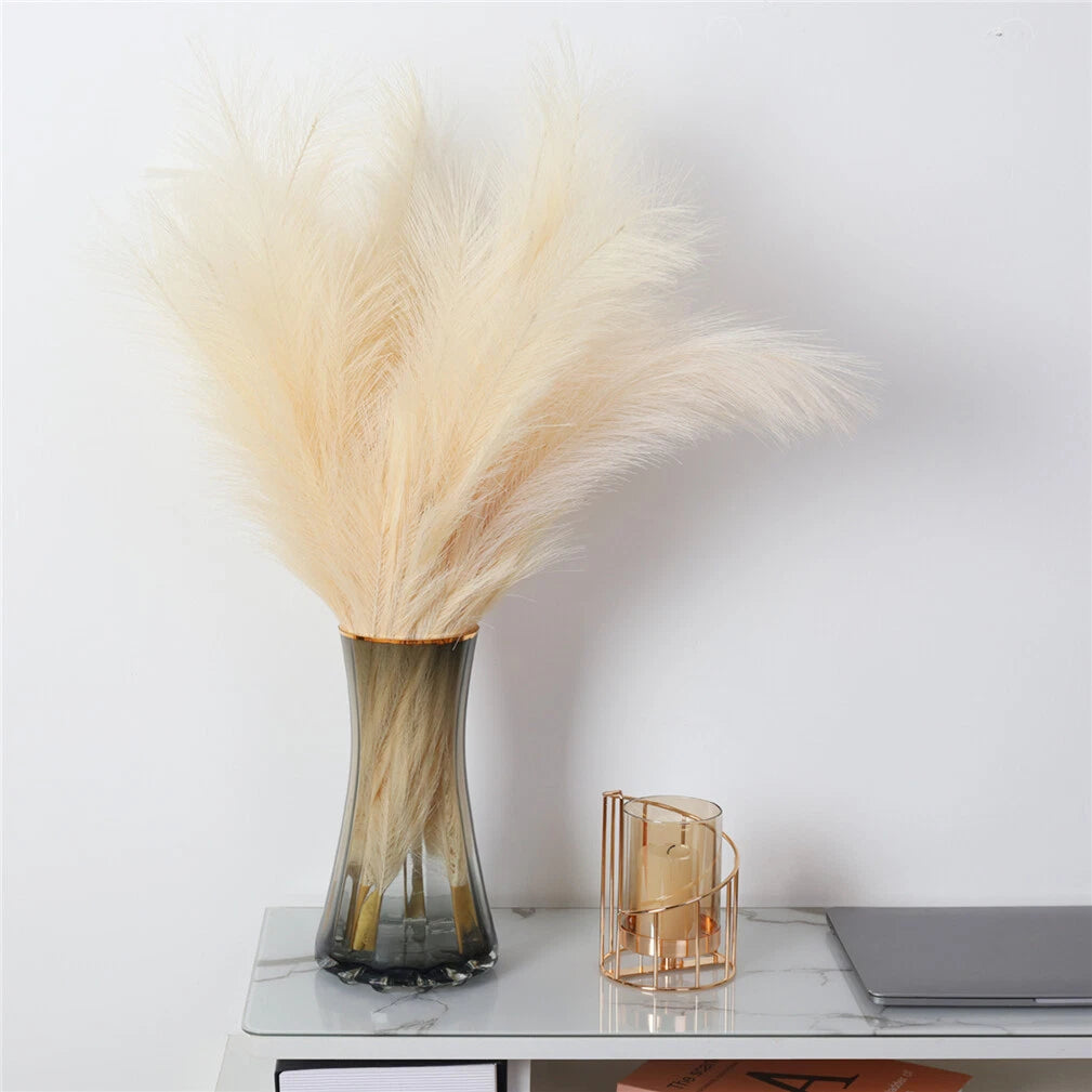 110CM Artificial Pampas Grass Large Tall Fluffy Faux Bulrush Reed Grass Bunch for Home Wedding Boho Decor (3PCS) โ image 5