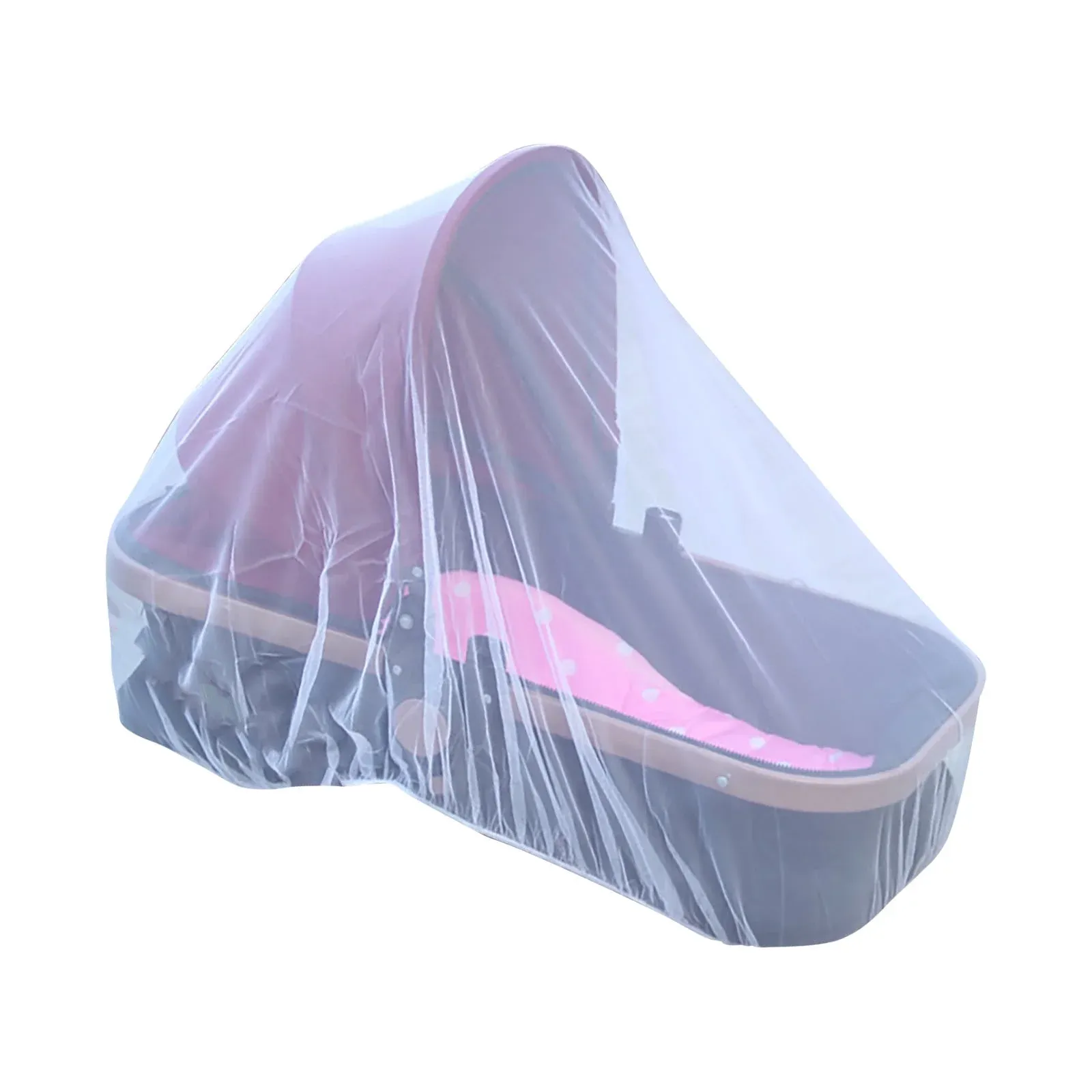 Universal Stroller Mosquito Net Cover, Blue Breathable Polyester Mesh Cover for Car Seat Carrier, 59 in โ image 5