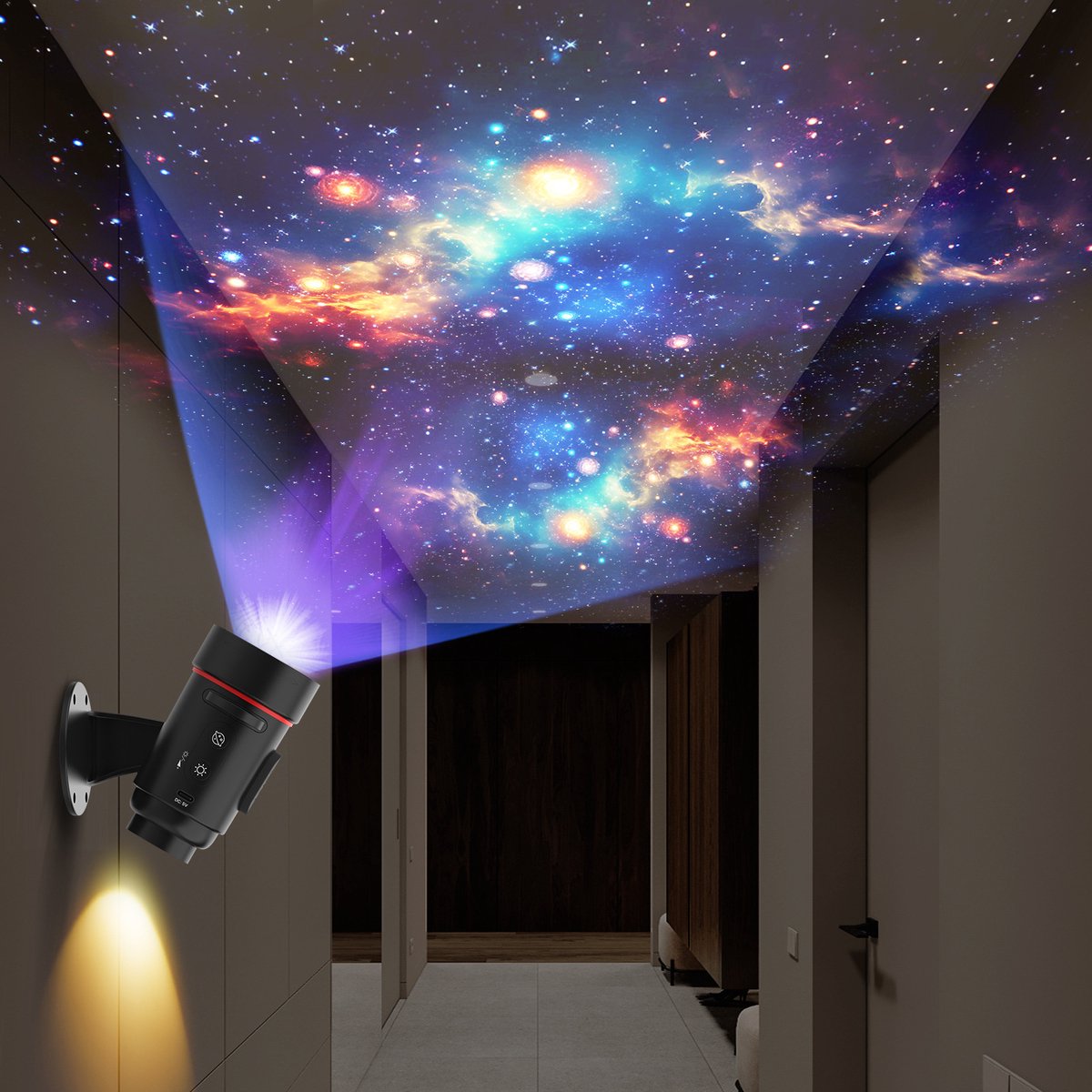 Projector - Starry Sky Projector - Star Projector - HD Starry Sky Projector for Planetarium - Rechargeable - with 2000 mAh battery - 360° Rotating — image 3