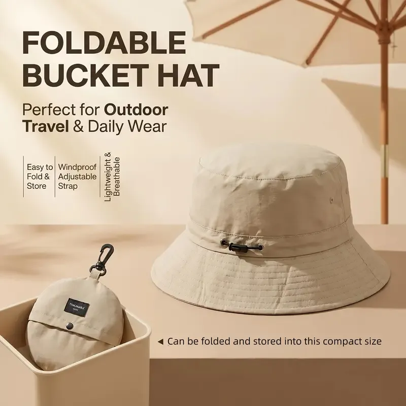 New Unisex Wide Brim Bucket Hat UPF 50+ Sun Protection, Foldable & Windproof Linen Blend Hat for Hiking, Fishing, Beach & Vacation/grey — image 2