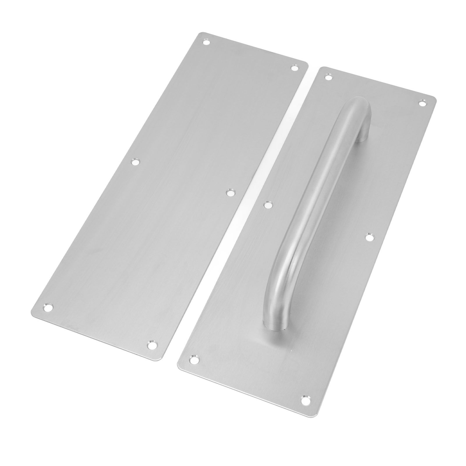 Pull Push Door Plate Handle with Screws 304 Stainless Steel White Oval Handle for Offices Hotels Restaurants โ image 4