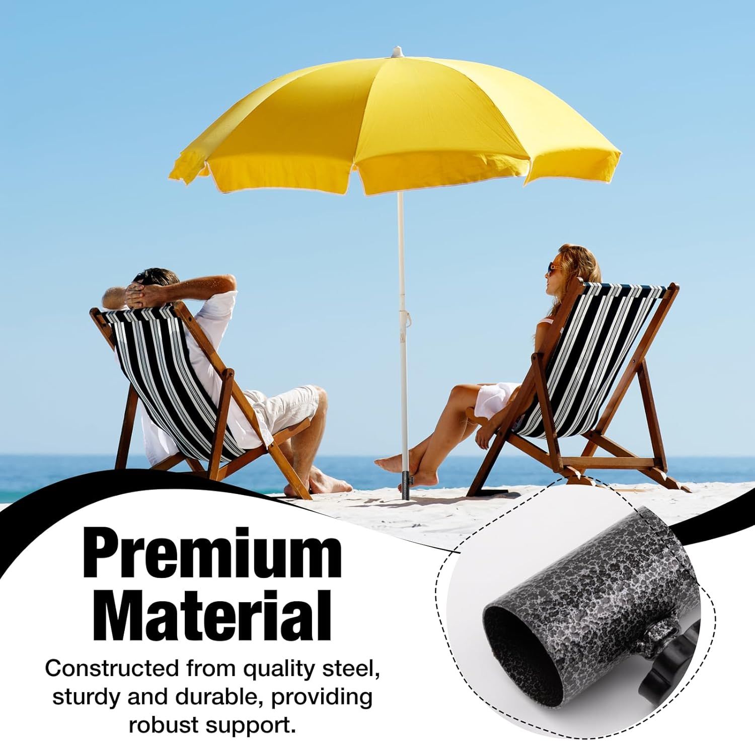 Patio Umbrella Steel Anchor Sand Anchor Beach Umbrella Anchor Grass Auger Spike Patio Sunshade Support Beach Umbrella Steel Stand Base — image 4