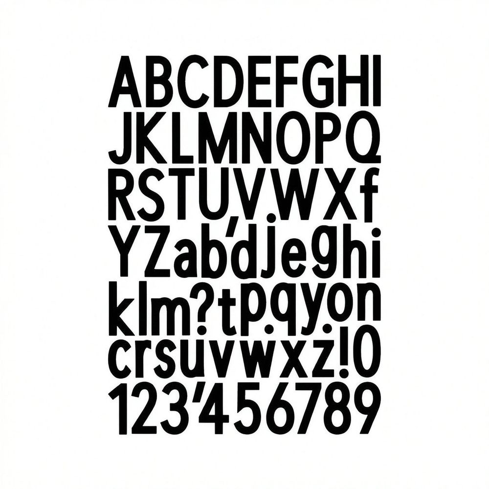 2 Sheet 1.5 Inch Letter and Number Stickers Self Adhesive Vinyl Letters Alphabet Stickers Big Font Mailbox Numbers For Bulletin