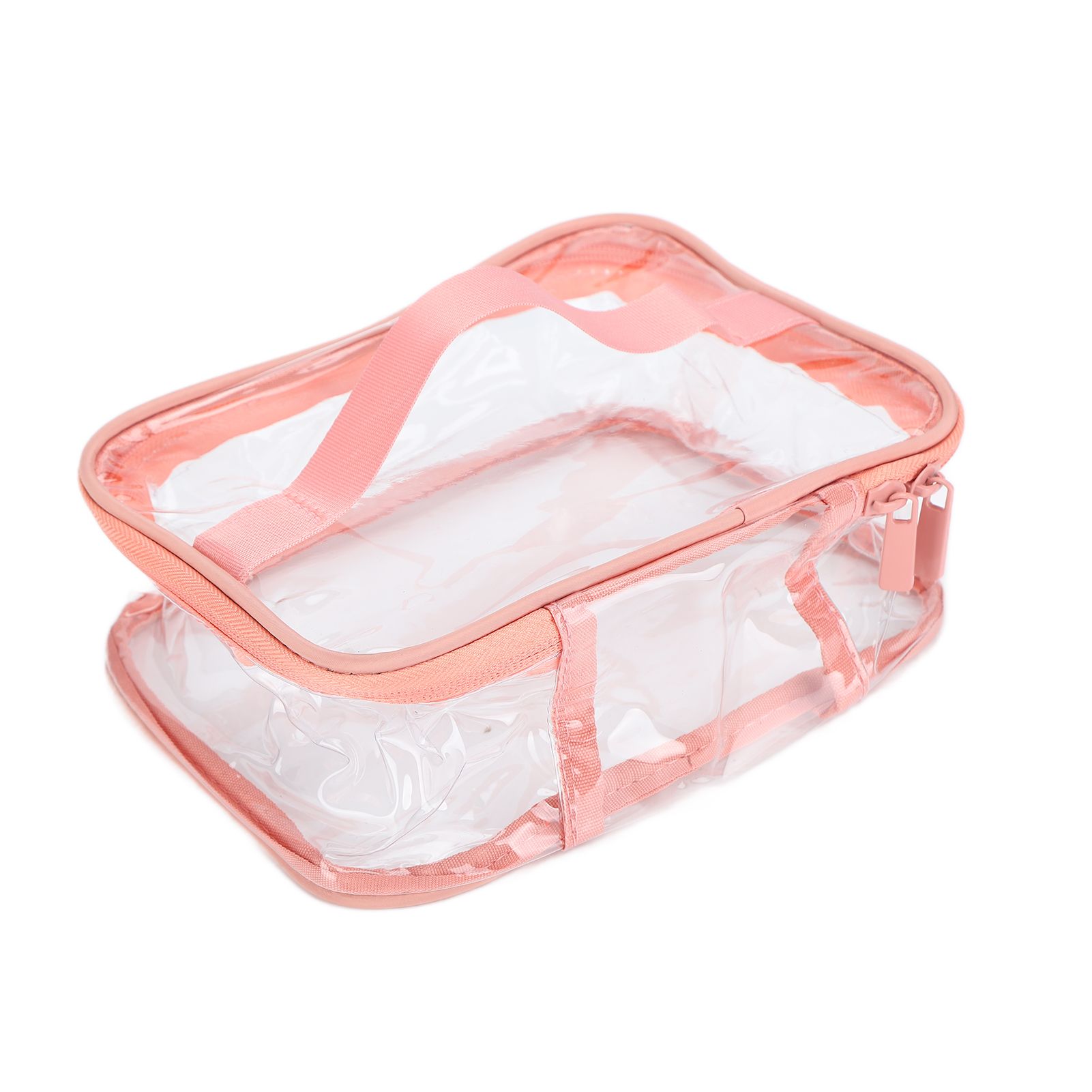 Clear Toiletry Bag Travel Cosmetic Makeup Bag PVC Storage Bag Portable Transparent Pouch for Traveling Vacation Bathroom — image 3