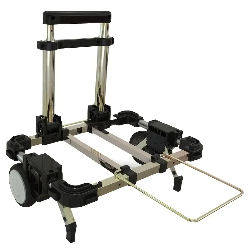 A4 Ultra-Foldable Shopping Cart: Stainless steel frame rust-proof and durable, folds to A4 size weighing only 1.1kg, unfolds in 3 steps with 25kg load โ image 3