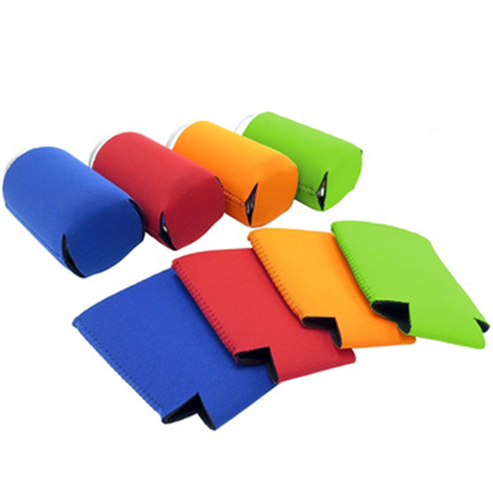 Nylon Can Coolers, Bulk Collapsible Soda Cover Coolies, DIY Personalized Sublimation Sleeves for Weddings, Bachelorette Parties, Multicolor One Size G โ image 2