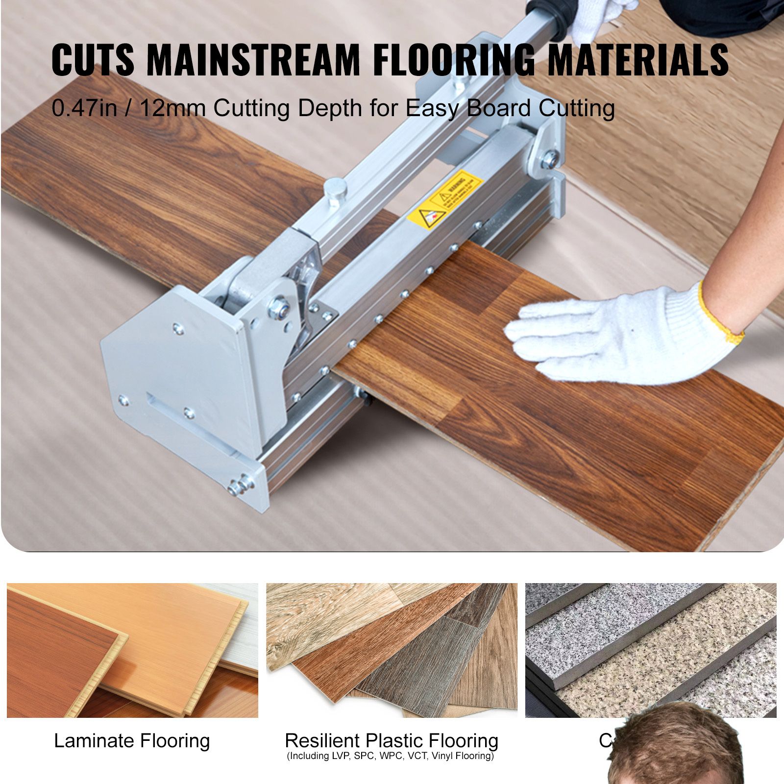Floor Cutter 330mm, Cuts Vinyl Plank, Laminate, Engineered Hardwood, Siding, 12mm Cutting Depth Effortless And Easy Cutting, Vinyl Plank Cutter for โ image 3