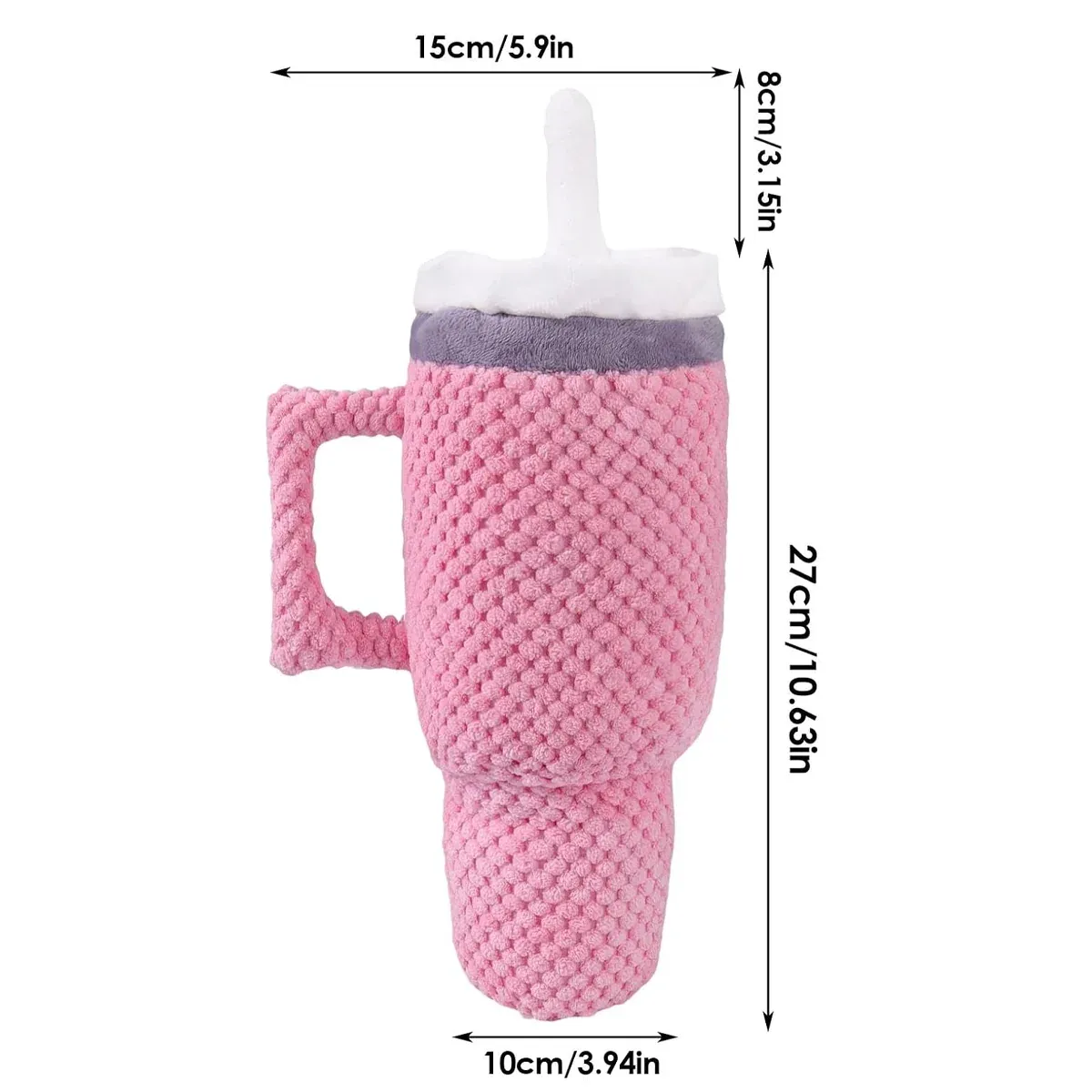 Dog Squeaky Toy Stuffed Water Cup Toy Plush Cup Chew and Supplies Training Pet — image 3
