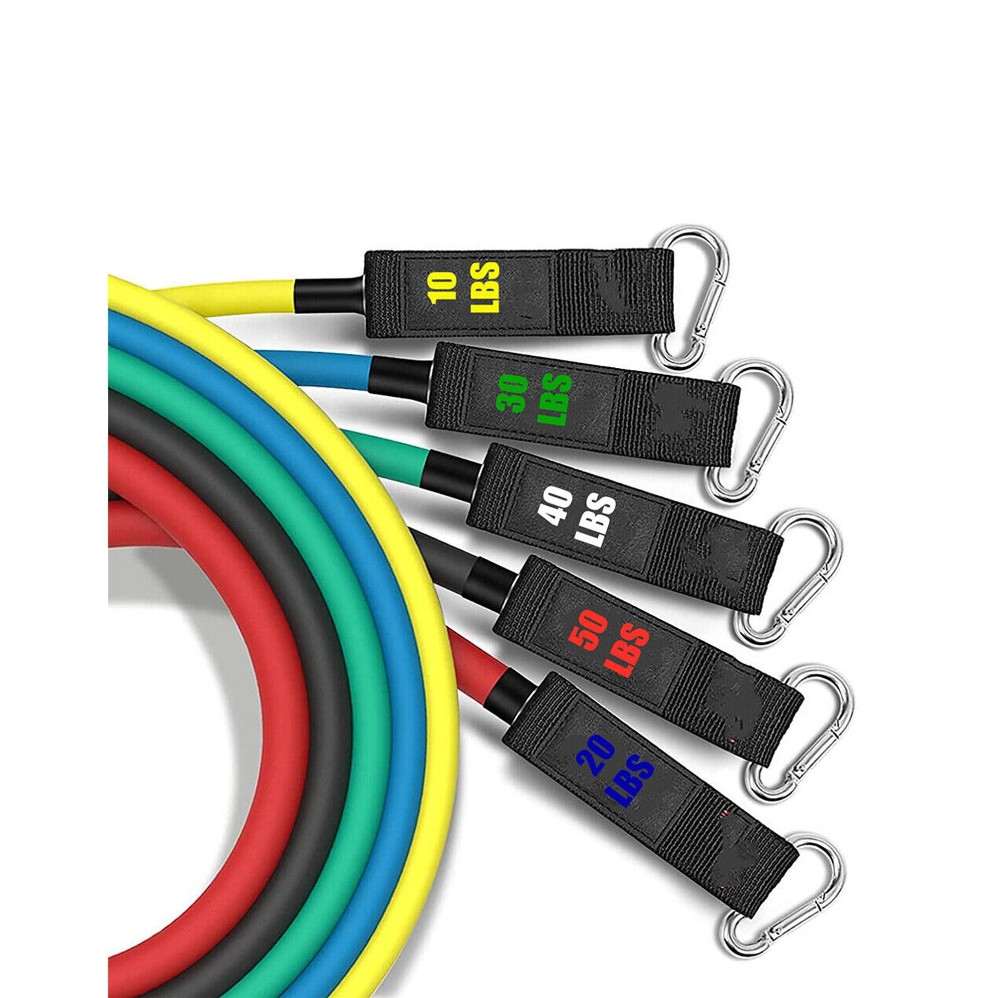 11pcs Resistance Band Set for Yoga Pilates and Fitness Exercises - 150lbs โ image 6