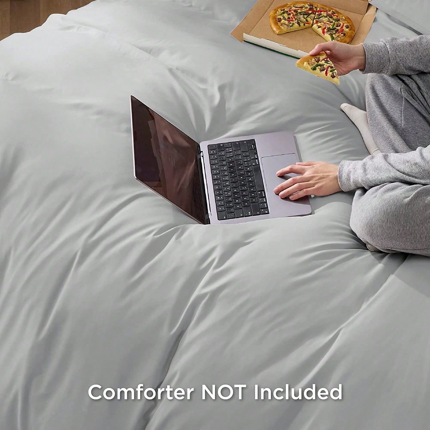 Hotel Soft Microfiber Duvet Cover Set-2000TC Quilt Cover Set & Pillowcases -1 Donna Cover Zipper Closure & 1 x Pillowcases-Breathable Bedding - Wrinkle, Fade — image 4