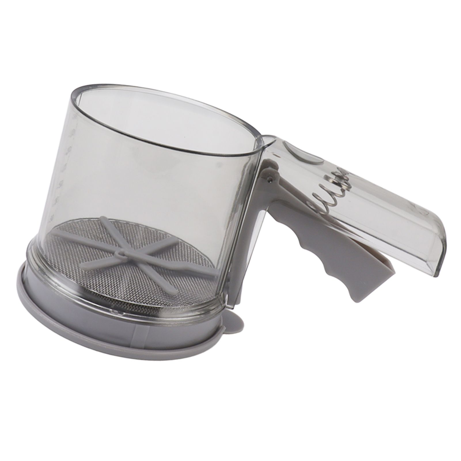 Flour Sifter Sieve PP Transparent Adjustable Fine Mesh One Hand Operation Powder Sifter Sieve for Kitchen Baking Double Layer — image 5